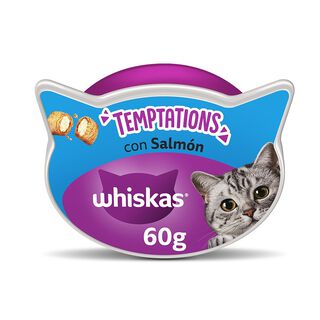 Whiskas Temptations Snacks Salmão para Gatos 