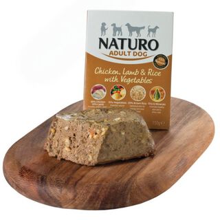 Naturo Adult Frango com Cordeiro e Arroz terrina para cães