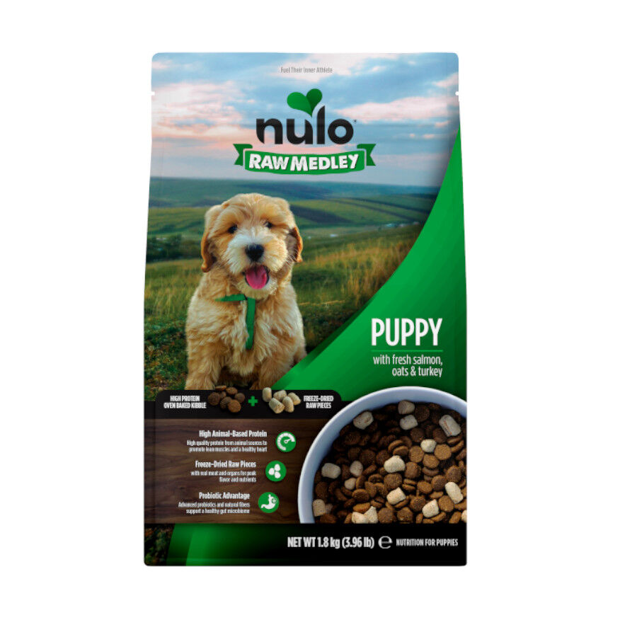 1.8 kg Nulo Raw Medley Ra&ccedil;&atilde;o de Salm&atilde;o, Aveia e Peru para Cachorros, , large Imagem n&uacute;mero 1