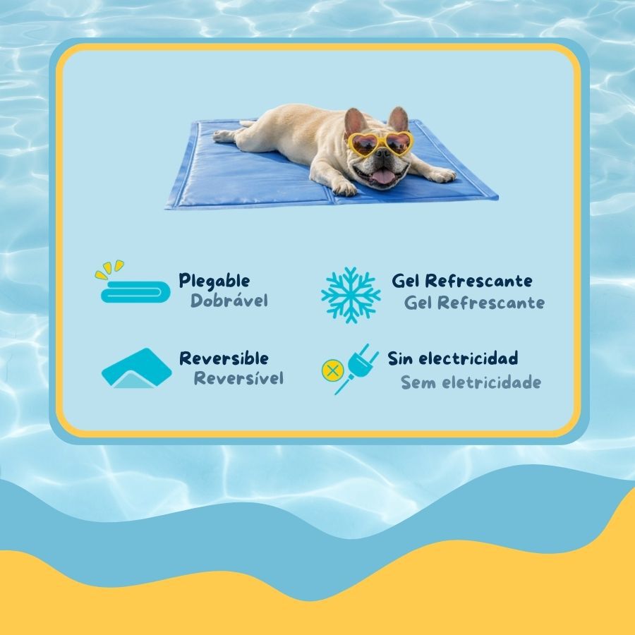 Summer Vibes Manta Refrescante Azul para c&atilde;es, , large Imagem n&uacute;mero 3