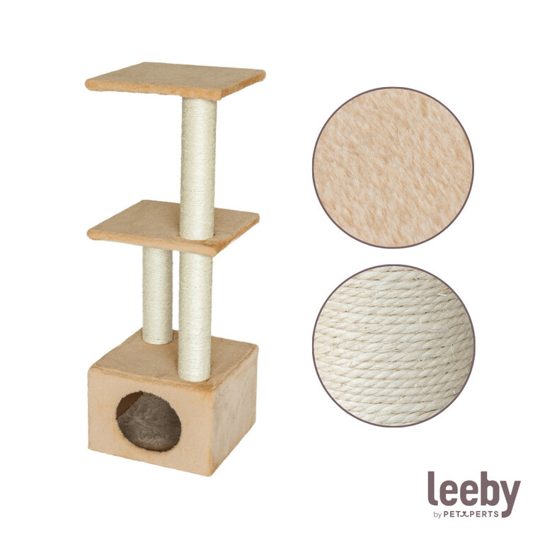 Leeby Colette DoubPost torre arranhadora com cama nido bege para gatos,  Imagem número 5 Leeby Colette DoubPost torre arranhadora com cama nido bege para gatos, , large Imagem número 5