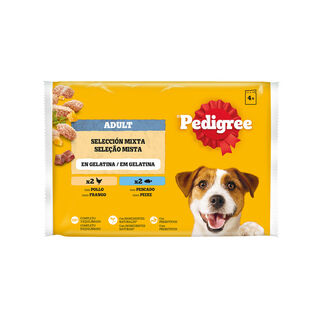 Gelatina de frango e peixe Pedigree para cães - Multipack