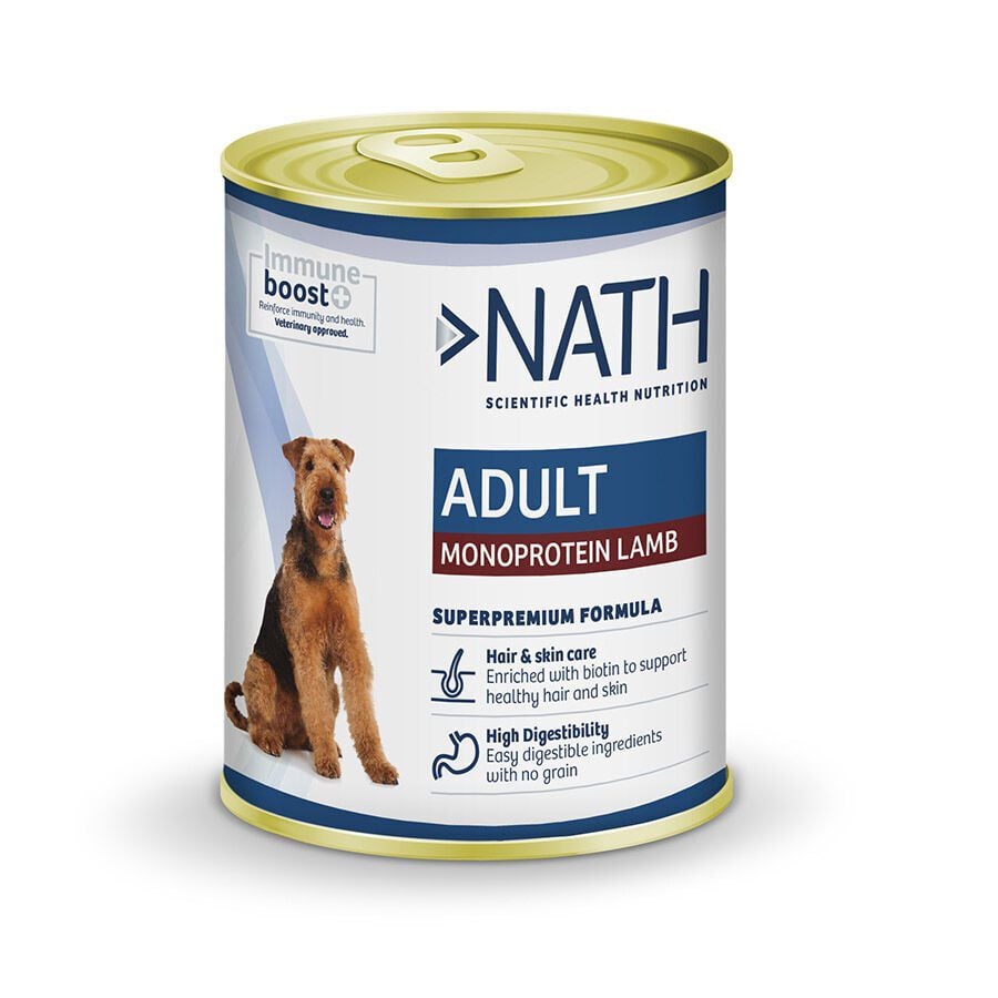 400 g Nath Adult Monoprotein Cordeiro lata para c&atilde;es, , large Imagem n&uacute;mero 1
