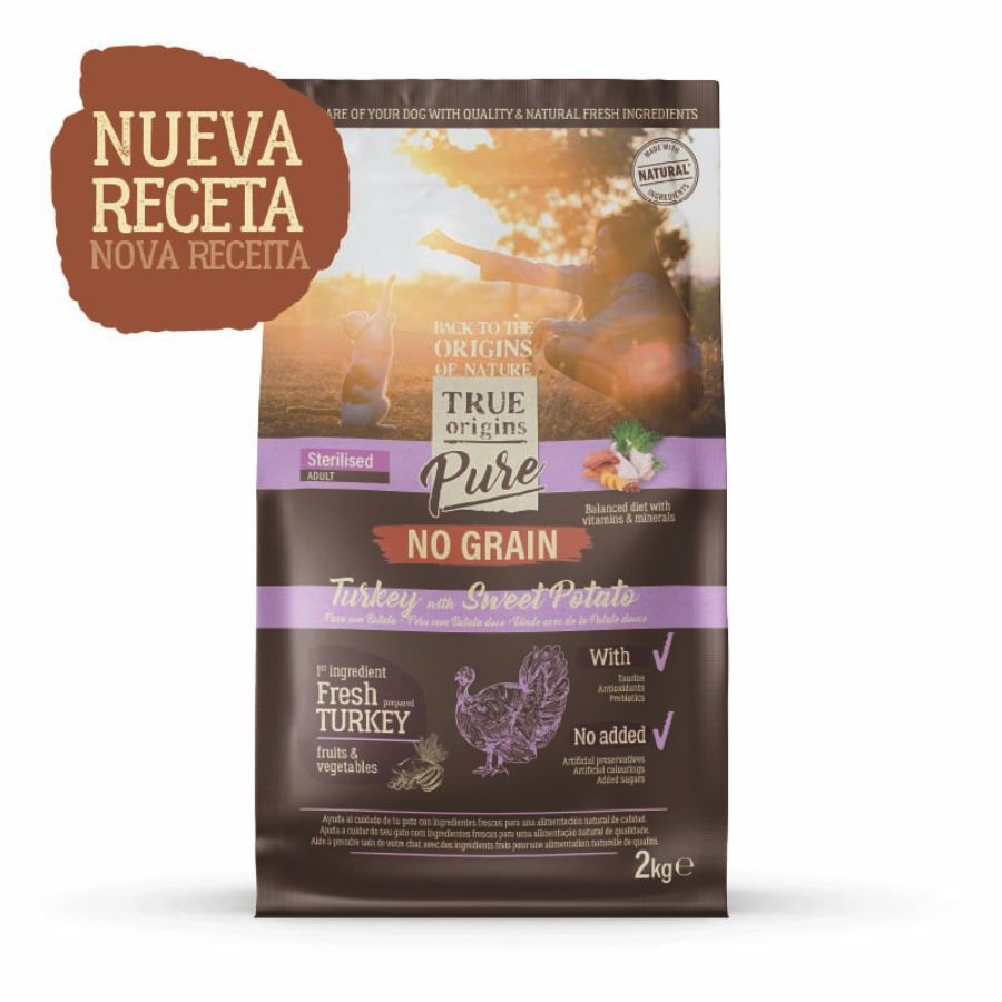 2 kg Ra&ccedil;&atilde;o para gatos True Origins Pure Adult esterilizada sem gr&atilde;os de peru, , large Imagem n&uacute;mero 2