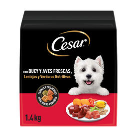 Cesar Buey y Aves Frescas ração semi-húmida para cães