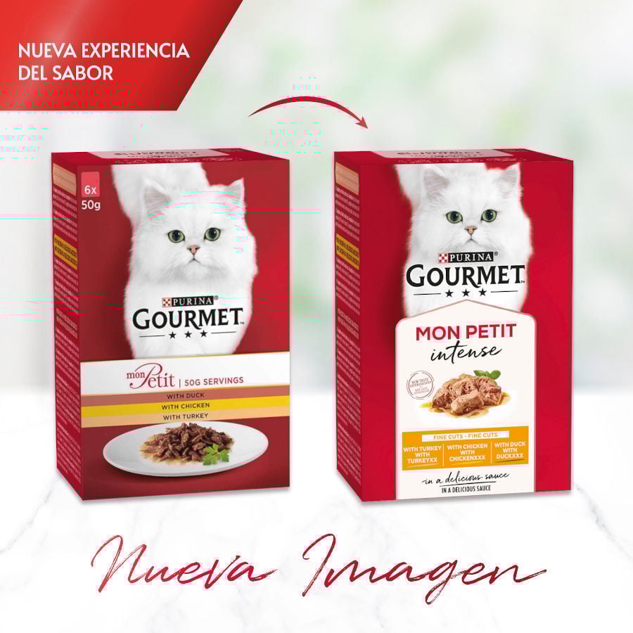 6 saquetas x 50 g Purina Gourmet Mon Petit Sele&ccedil;&atilde;o Aves com molho em saqueta para gatos, , large Imagem n&uacute;mero 2