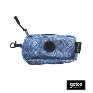 Gotoo Porta saco estampado azul para cães