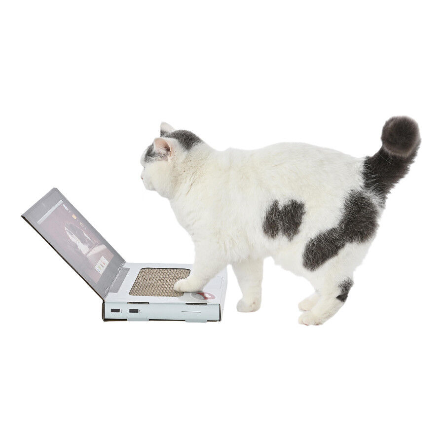 Leeby Lola arranhador de cart&atilde;o em forma de port&aacute;til para gatos, , large Imagem n&uacute;mero 5