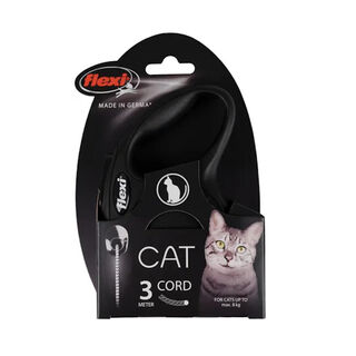 Flexi New Classic Trela Extensível Preta para gatos