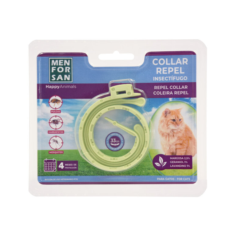 Menforsan coleira repelente de insetos para gatos,  Imagem número 1 Menforsan coleira repelente de insetos para gatos, , large Imagem número 1