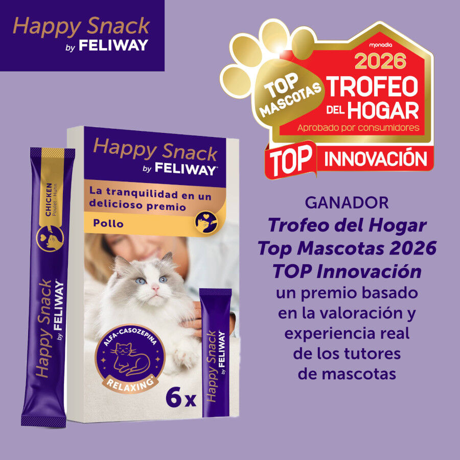6 saquetas x 10 g Feliway Saquetas Happy Snack Calmante de Frango para gatos, , large Imagem n&uacute;mero 2
