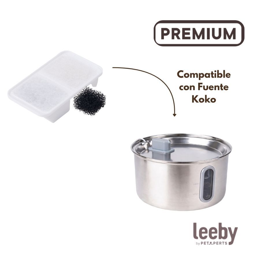 Leeby Conjunto de 3 Filtros de Substitui&ccedil;&atilde;o para bebedouro de c&atilde;es e gatos, , large Imagem n&uacute;mero 2