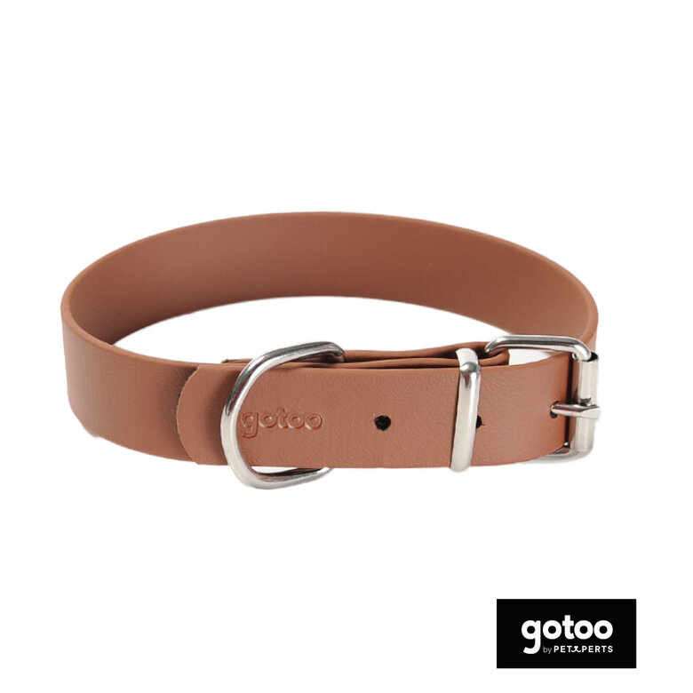 Gotoo Coleira vegan castanho para cães,  Imagem número 2 Gotoo Coleira vegan castanho para cães, , large Imagem número 2