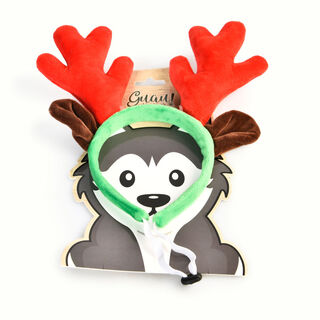 Guau Christmas Bandolete de rena de Natal para cães