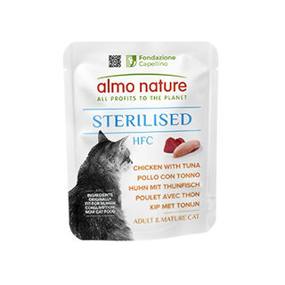Almo Nature HFC Frango e Atum Esterilizados em Sachê para Gatos
