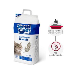 Sepicat LightWeight Classic Areia Aglomerante para gatos 