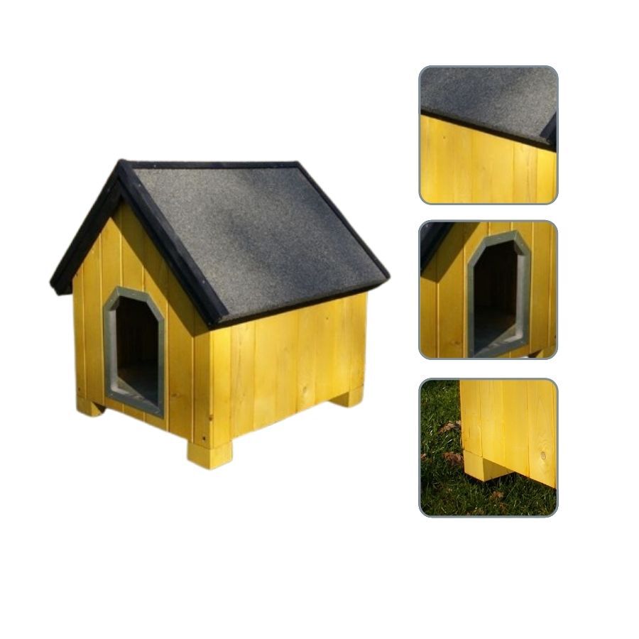 TK-Pet Alpine Casota de Madeira Amarela para c&atilde;es, , large Imagem n&uacute;mero 3
