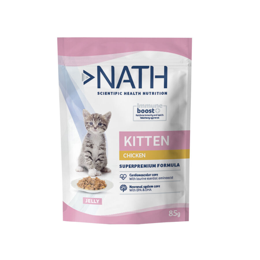 85 g Nath Kitten Frango em Gelatina Saquetas para gatinhos, , large Imagem n&uacute;mero 1