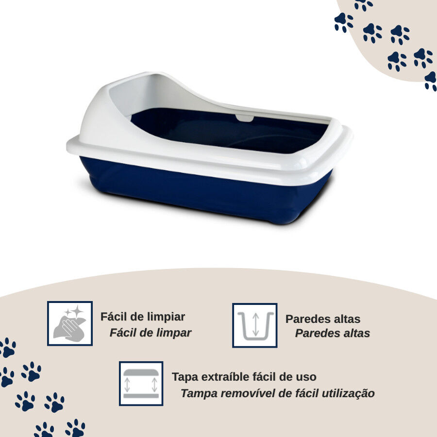 Nice Care Caixa de areia Birba Azul com borda para gatos, , large Imagem n&uacute;mero 3