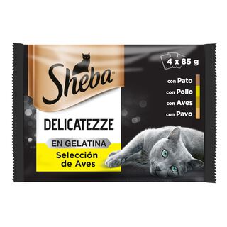 Sheba Delicatezze Aves Geleia em Saqueta para Gatos - Multipack