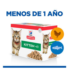 Hill's Kittenn Science Plan Frango e Peixe saqueta para gatos - Multipack  12
