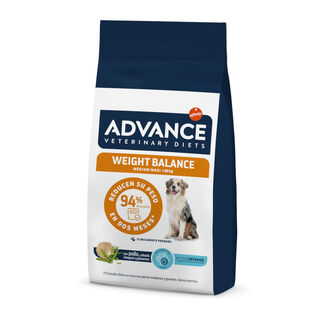 Advance Veterinary Diets Medium Maxi Weight Balance Aves ração para cães