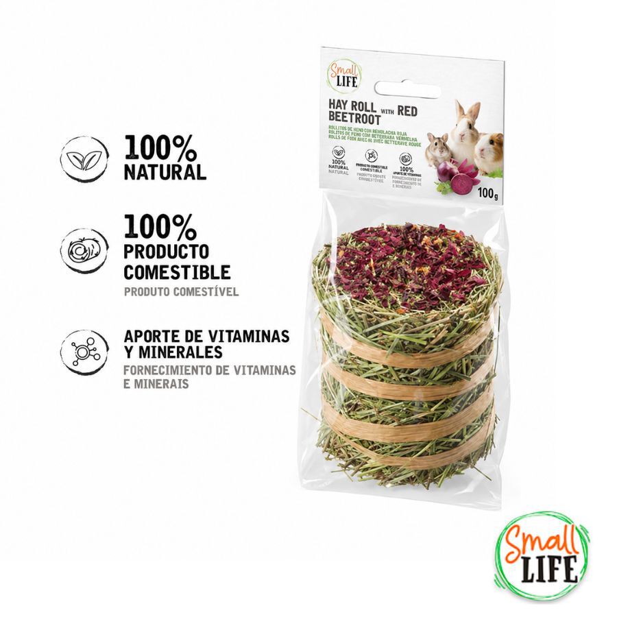 100 g Small Life Rolo de Feno com Beterraba Snack para roedores e coelhos, , large Imagem n&uacute;mero 2