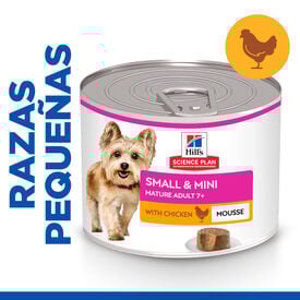 Hill's Science Plan Mature Small y Mini Mousse de Frango em lata para cães