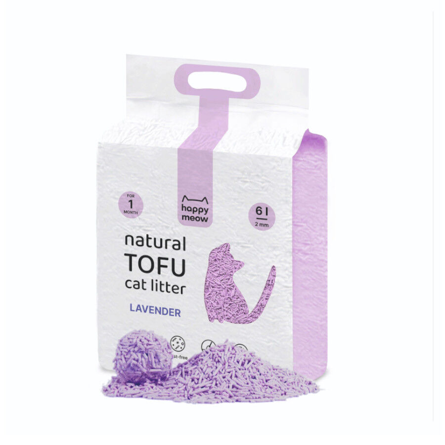 6 L Happy Meow Natural Tofu Aglomerante Lavanda para gatos, , large Imagem n&uacute;mero 2