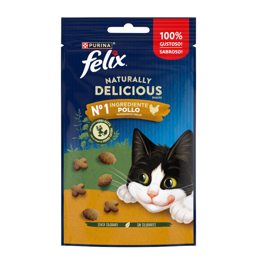 50 g F&eacute;lix Snacks Naturally Delicious de Frango para Gatos, , large Imagem n&uacute;mero 1