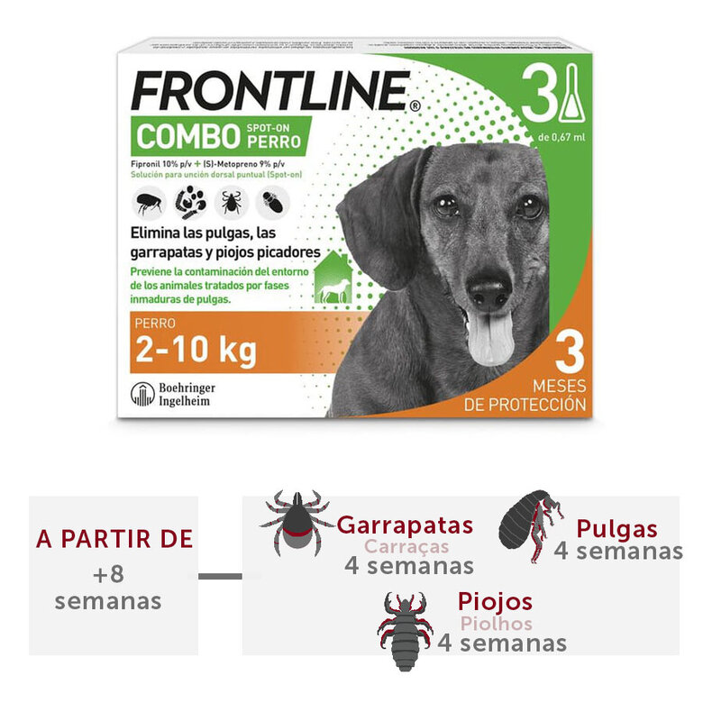 Frontline Combo Spot On Pipetas Antiparasitárias para cães pequenos,  Imagem número 2 Frontline Combo Spot On Pipetas Antiparasitárias para cães pequenos, , large Imagem número 2