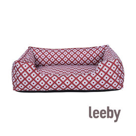 Leeby cama vermelha impermeável para cães