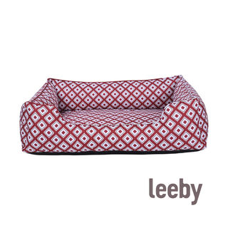 Leeby cama vermelha impermeável para cães