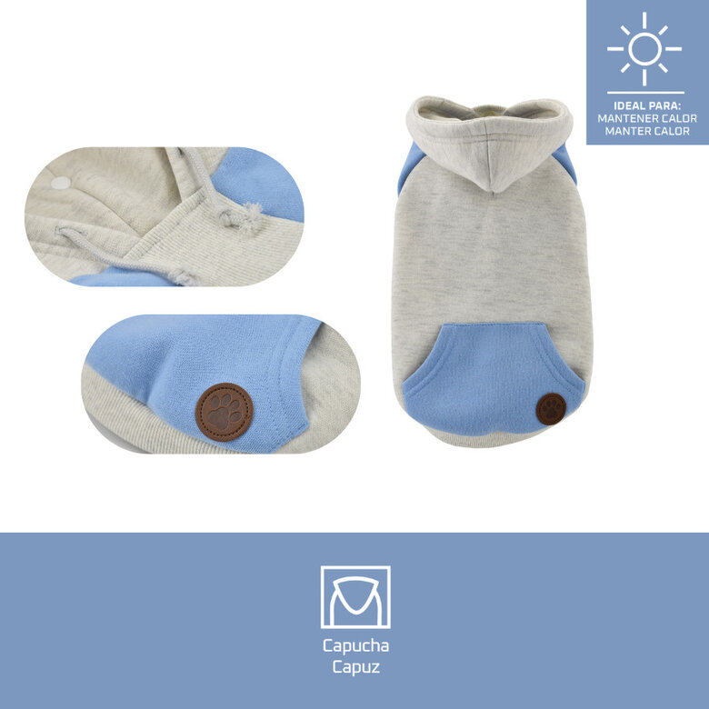 Outech Camisola com capuz azul para cães,  Imagem número 3 Outech Camisola com capuz azul para cães, , large Imagem número 3