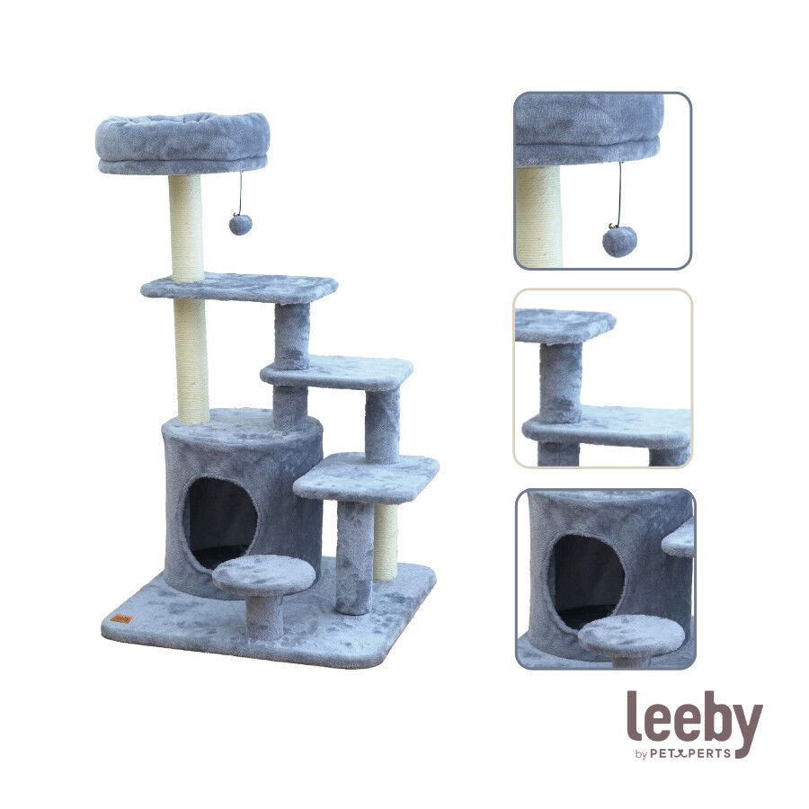 Leeby Eduardo torre arranhadora multiplataforma com cama nido e brinquedo para gatos, , large Imagem n&uacute;mero 5