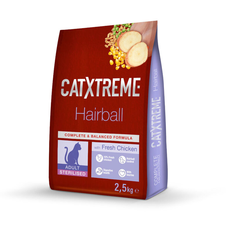 Catxtreme Sterilised Hairball ração, , large image number null