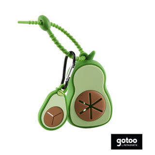 Gotoo Porta-sacos de silicone avocado para cães