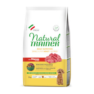 Natural Trainer Adult Mini Terneira ração para cães
