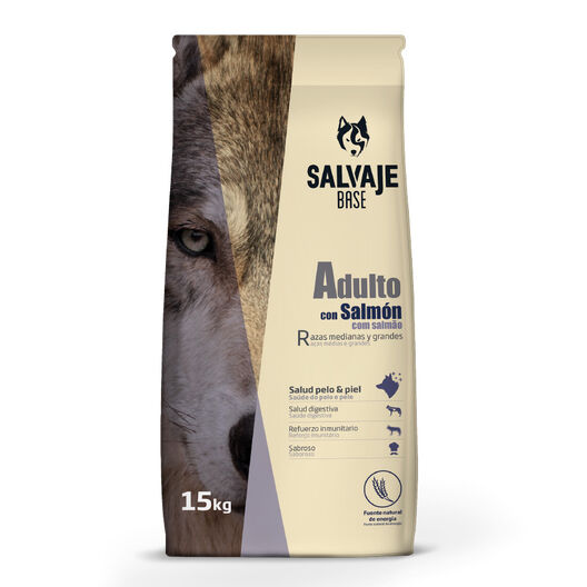 Salvaje Base Adultos con salmón pienso para perros image number null