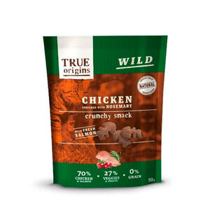 True Origins Wild Biscoitos Frango e Alecrim para gatos