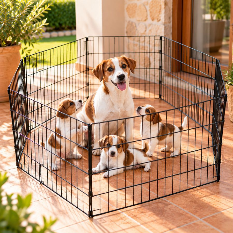 Outech Jaula Dobr&aacute;vel Preta para c&atilde;es, , large Imagem n&uacute;mero 1
