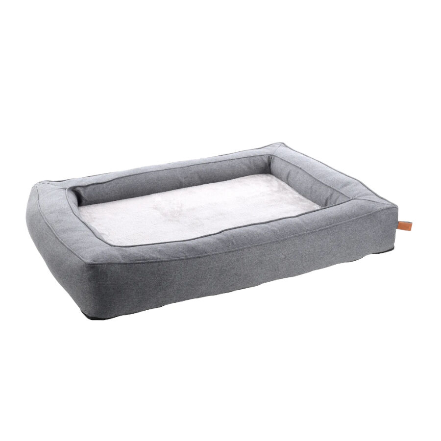 Flamingo Carlota Rectangular Cinzenta cama com fecho para c&atilde;es, , large Imagem n&uacute;mero 1