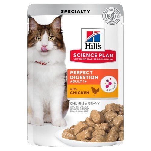 85 g Hill's Adult Science Plan Perfect Digestion Frango Saqueta para gatos, , large Imagem n&uacute;mero 1