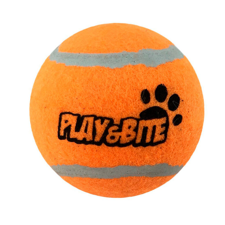 Play & Bite Bola de Ténis laranja para cães, , large image number null
