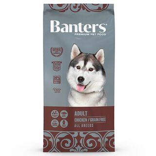 Banters Adult Frango ração para cães rica em fibras