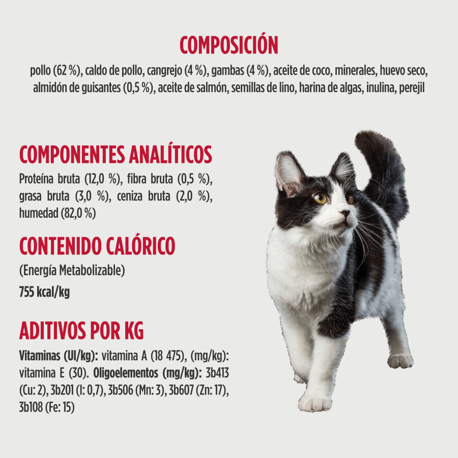 170 g Nulo Minced Comida h&uacute;mida de Frango com Caranguejo e Camar&atilde;o em lata para gatos, , large Imagem n&uacute;mero 3