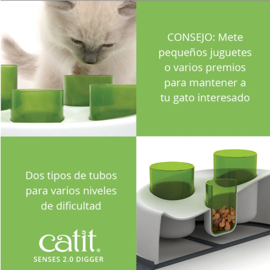 Catit Senses 2.0 Digger Comedouro Antivoracidade para gatos, , large Imagem n&uacute;mero 4