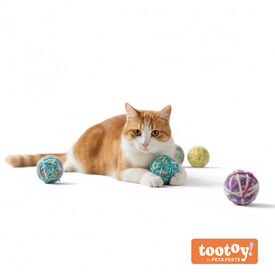 Tootoy! Kitten Kit de bolas de l&atilde; com guizo para gatinhos