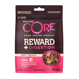Wellness Core Biscoitos Reward + Digestion Krill para cães