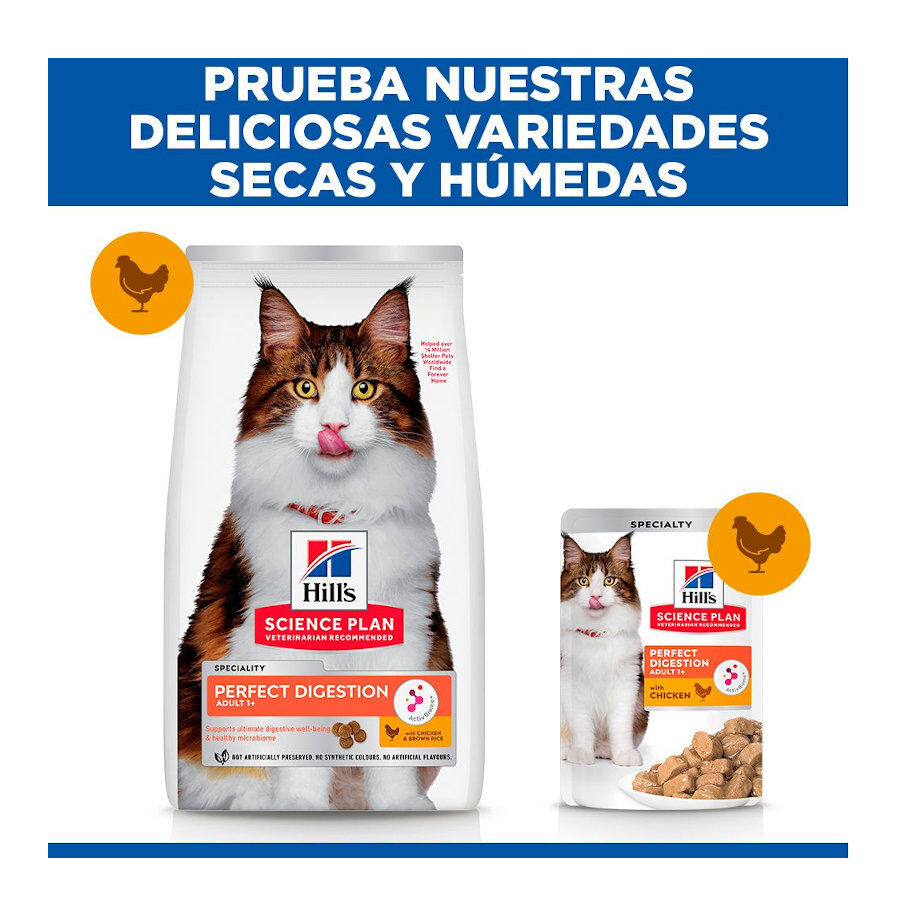 7 kg Hill's Adult Science Plan Perfect Digestion Frango ra&ccedil;&atilde;o para gatos, , large Imagem n&uacute;mero 8